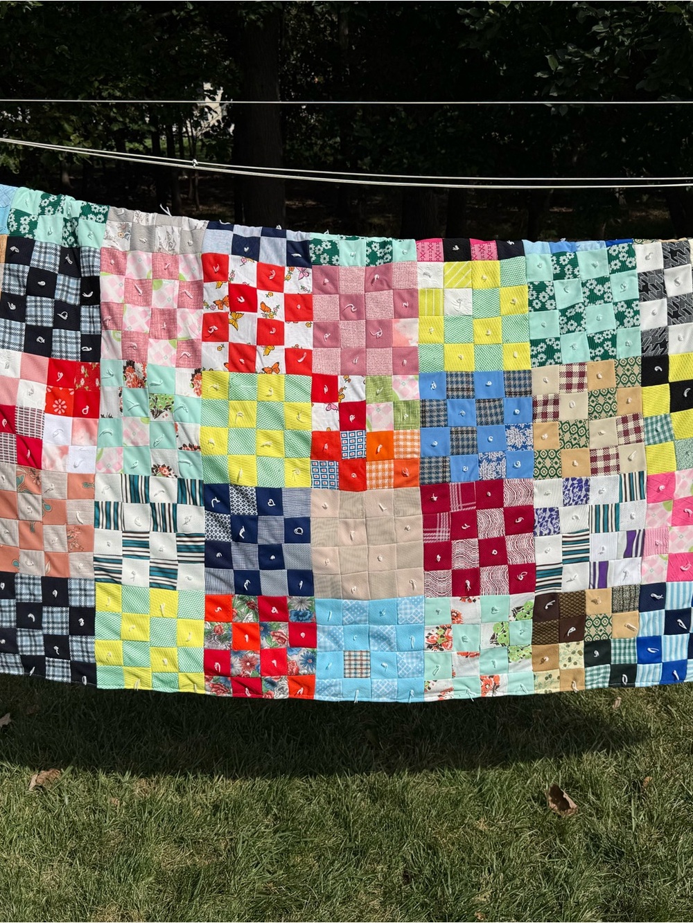 King size Handmade Multicolor Patchwork Quilt